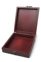 Opened wooden box