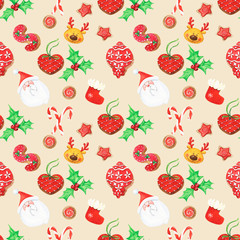 christmas seamless pattern background