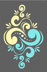 beautiful luxury pattern with curls. Ornament for fabric and decoration.