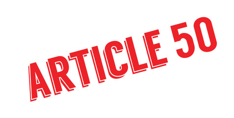 Article 50 rubber stamp. Grunge design with dust scratches. Effects can be easily removed for a clean, crisp look. Color is easily changed.