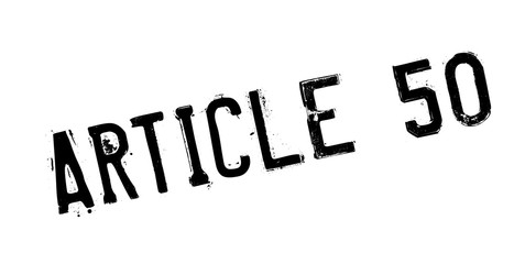 Article 50 rubber stamp. Grunge design with dust scratches. Effects can be easily removed for a clean, crisp look. Color is easily changed.