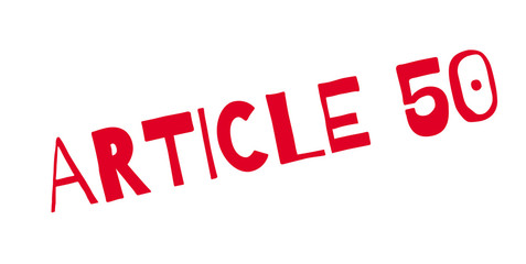 Article 50 rubber stamp. Grunge design with dust scratches. Effects can be easily removed for a clean, crisp look. Color is easily changed.