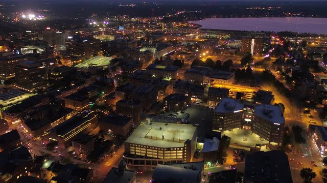 Aerial Maine Portland July 2017 Night 4K Inspire 2 