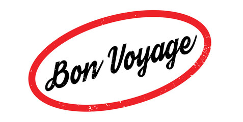 Bon Voyage rubber stamp. Grunge design with dust scratches. Effects can be easily removed for a clean, crisp look. Color is easily changed.