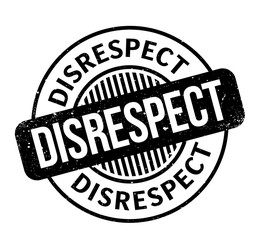 Disrespect rubber stamp. Grunge design with dust scratches. Effects can be easily removed for a clean, crisp look. Color is easily changed.