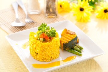 Pumpkin risotto