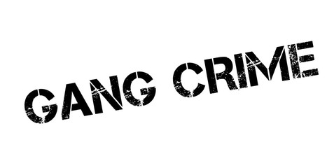 Gang Crime rubber stamp. Grunge design with dust scratches. Effects can be easily removed for a clean, crisp look. Color is easily changed.
