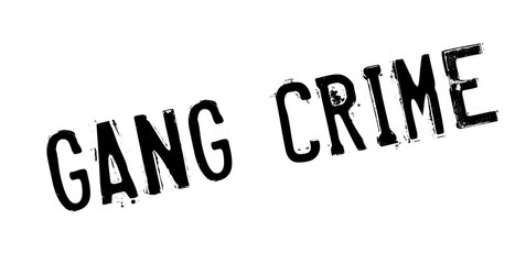 Gang Crime rubber stamp. Grunge design with dust scratches. Effects can be easily removed for a clean, crisp look. Color is easily changed.