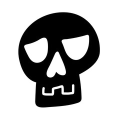 Skull icon isolated illustration on white background