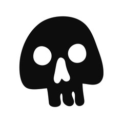 Skull icon isolated illustration on white background