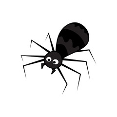 spider Silhouette isolated illustration on white background