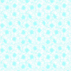 blue pattern floral