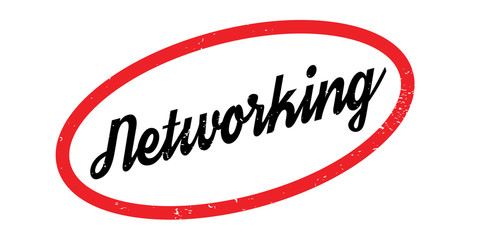 Networking rubber stamp. Grunge design with dust scratches. Effects can be easily removed for a clean, crisp look. Color is easily changed.