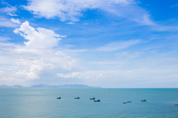 sea with the blue sky