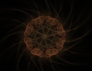 Abstract fractal patterns and shapes. Fractal texture for prints.