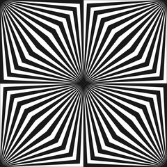 Vector seamless pattern with black & white striped lines. Geometric texture with diagonal stripes in square form. Trendy pop illustration. Modern abstract background. Illusive design  3d background.