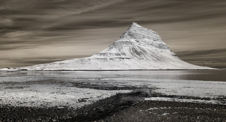 Mt. Kirkjufell, Iceland in Infrared