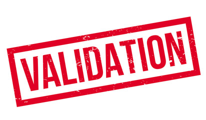 Validation rubber stamp. Grunge design with dust scratches. Effects can be easily removed for a clean, crisp look. Color is easily changed.