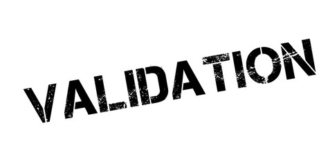 Validation rubber stamp. Grunge design with dust scratches. Effects can be easily removed for a clean, crisp look. Color is easily changed.