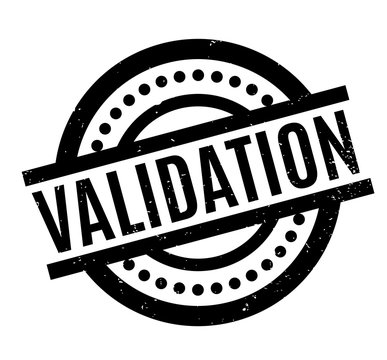 Validation rubber stamp. Grunge design with dust scratches. Effects can be easily removed for a clean, crisp look. Color is easily changed.