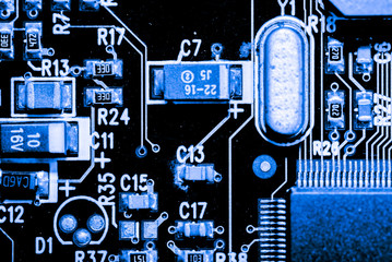 Abstract,close up of Circuits Electronic on Mainboard computer Technology background.
(logic board,cpu motherboard,Main board,system board,mobo)