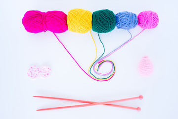 Several knitting accessories