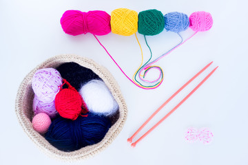 Several knitting accessories