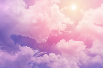 sun and cloud background with a pastel colored


