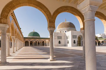 Fototapeta na wymiar Mausoleum of Habib Bourguiba - the first President of Tunisia. Monastir, Tunisia.