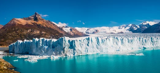 Fototapete Rund Panorama of glacier Perito Moreno in Patagonia © neurobite