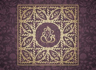 Ganesha, wedding card, royal Rajasthan, India