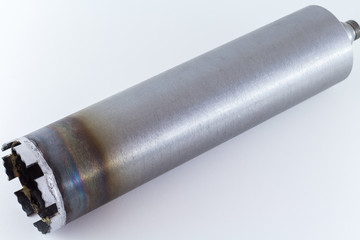 diamond core drill isolated on white background