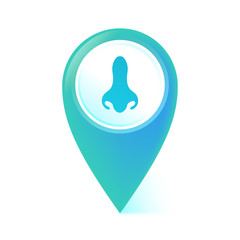 Map Pointer blau - Nase