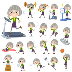 green shirt old women_Sports & exercise