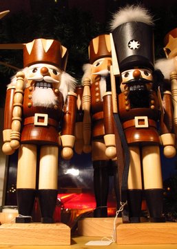 Christmas nutcracker soldiers at German Christmas market
