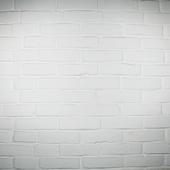 Background of white brick wall