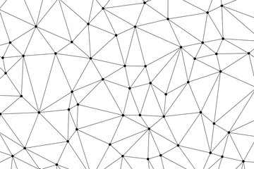 Neural networks conception. Technology concept slide for business presentation from black points of connection lines on white background. IT-development conception. Neural connections