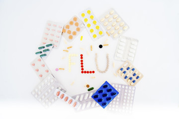 Assorted medicine pills