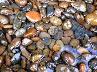 Smooth Stones in Water