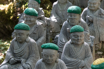 Buddhist statues at Daisho-in Temple, Miyajima, Japan.