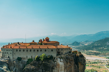 Fototapeta na wymiar Meteora monasteries, Greece. Monastery of St. Stephen