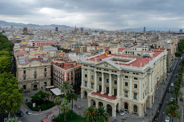 Fototapeta na wymiar Barcellona, panorama urbano