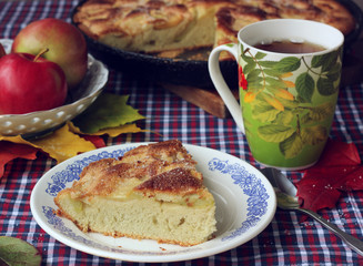 Pie of apples. Charlotte.