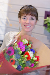 portrait of florist women in flowers shop