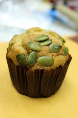 Delicious banana cake and topping