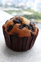 Delicious banana cake and topping