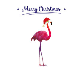 Flamingo christmas design