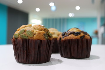 Delicious banana cake and topping