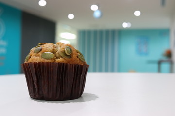 Delicious banana cake and topping