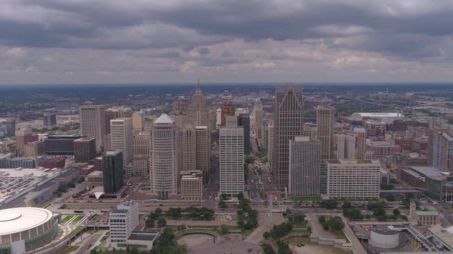 Aerial Michigan Detroit July 2017 Overcast Day 4K Inspire 2 